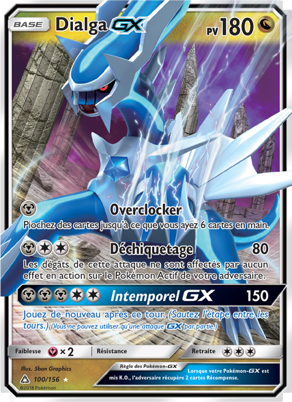Dialga GX 100 — Ultra Prism (French Pokémon TCG card)