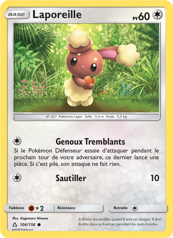 Laporeille 106 — Ultra Prism (French Pokémon TCG card)