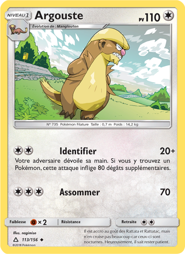 Argouste 113 — Ultra Prism (French Pokémon TCG card)