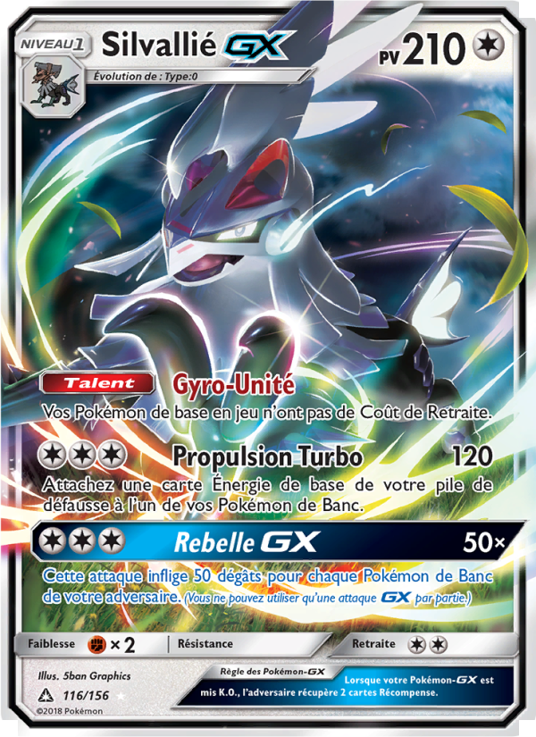 Silvallié GX 116 — Ultra Prism (French Pokémon TCG card)