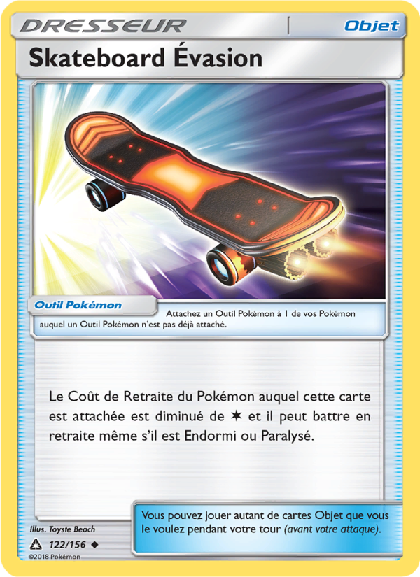 Skateboard Évasion 122 — Ultra Prism (French Pokémon TCG card)