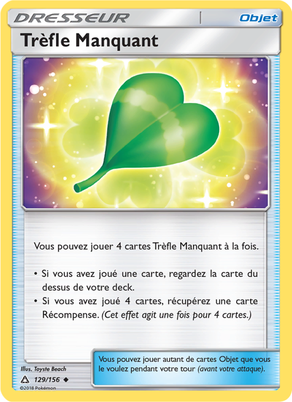 Trèfle Manquant 129 — Ultra Prism (French Pokémon TCG card)
