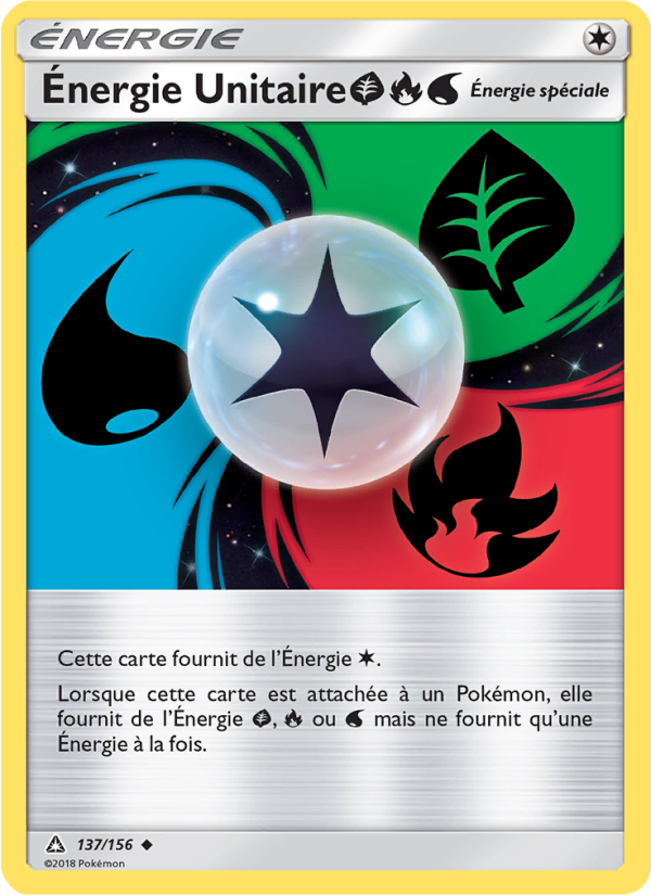Énergie Unitaire GrassFireWater 137 — Ultra Prism (French Pokémon TCG card)