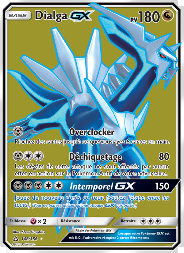 Dialga GX 146 — Ultra Prism (French Pokémon TCG card)