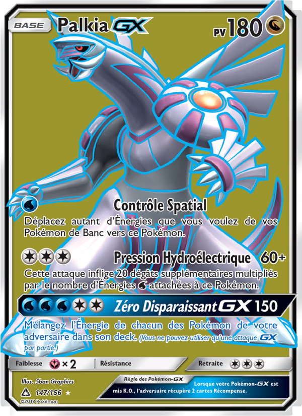 Palkia GX 147 — Ultra Prism (French Pokémon TCG card)