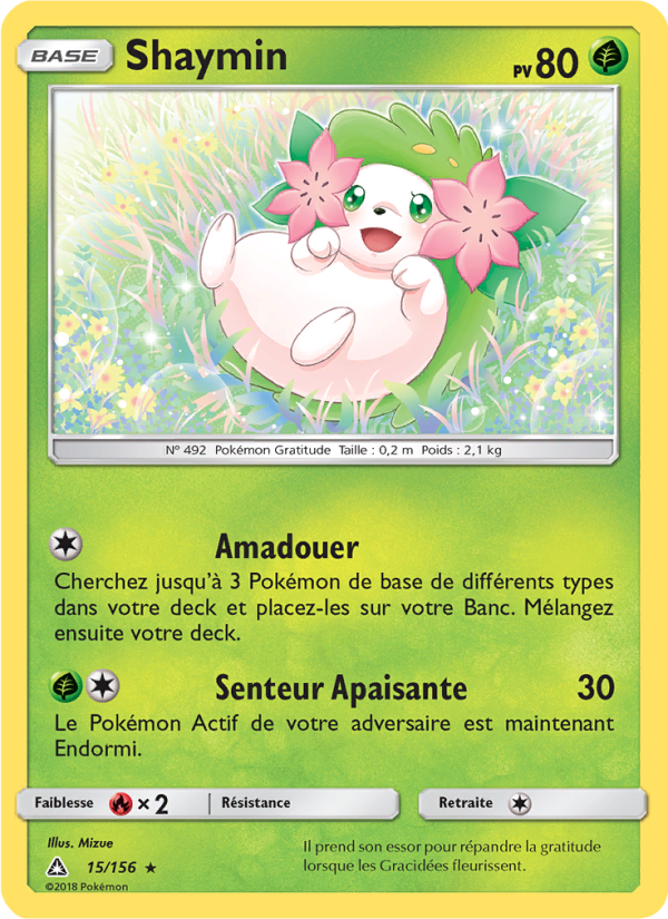 Shaymin 15 — Ultra Prism (French Pokémon TCG card)