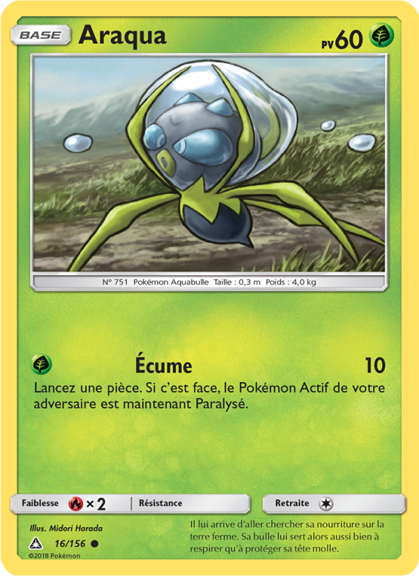 Araqua 16 — Ultra Prism (French Pokémon TCG card)