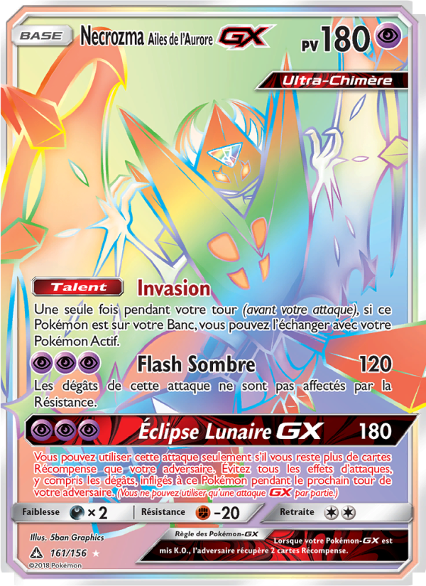 Necrozma Ailes de l’Aurore GX 161 — Ultra Prism (French Pokémon TCG card)