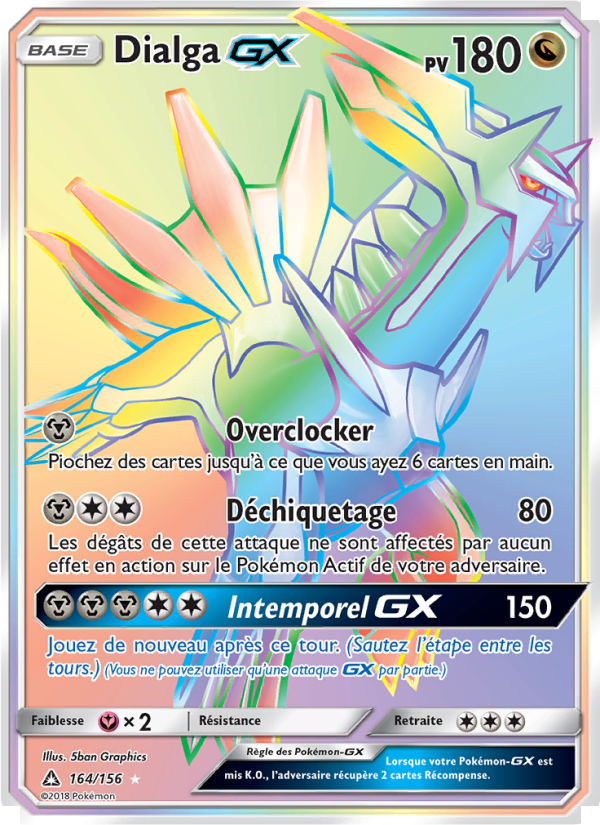 Dialga GX 164 — Ultra Prism (French Pokémon TCG card)