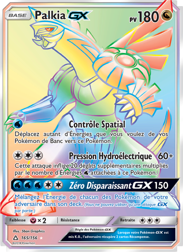 Palkia GX 165 — Ultra Prism (French Pokémon TCG card)