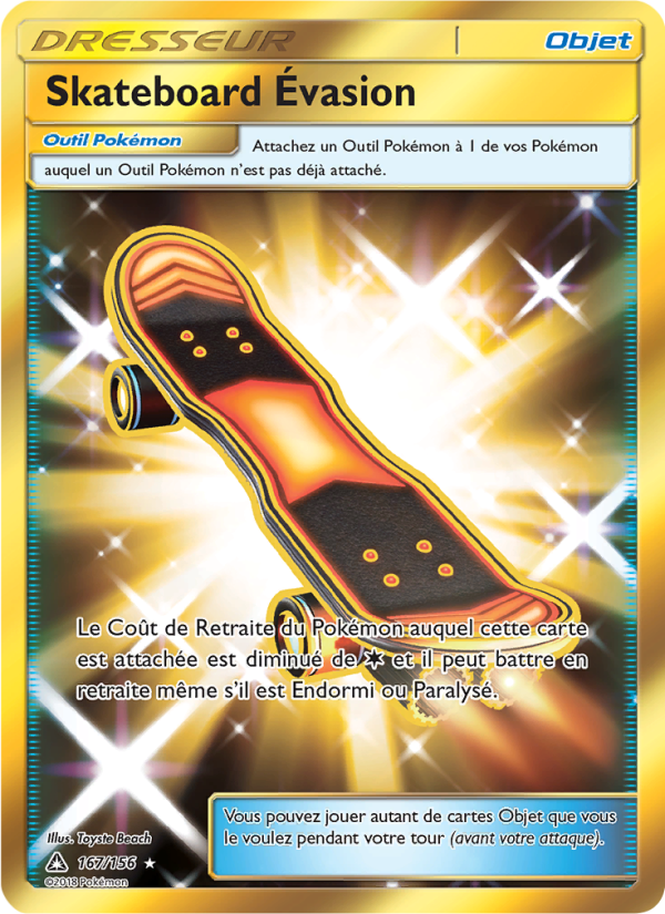 Skateboard Évasion 167 — Ultra Prism (French Pokémon TCG card)
