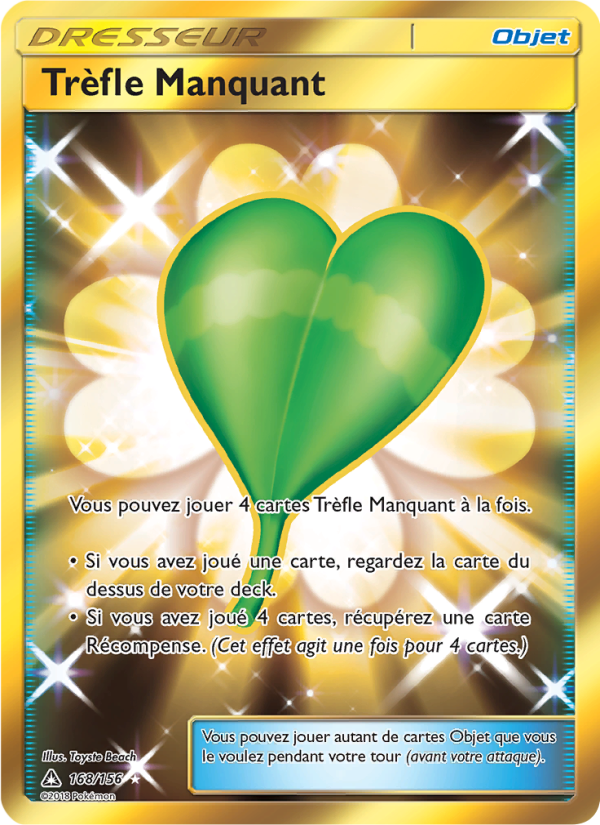 Trèfle Manquant 168 — Ultra Prism (French Pokémon TCG card)