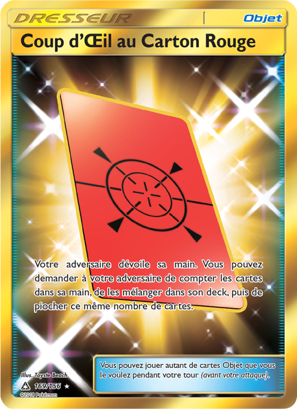 Coup d’Œil au Carton Rouge 169 — Ultra Prism (French Pokémon TCG card)