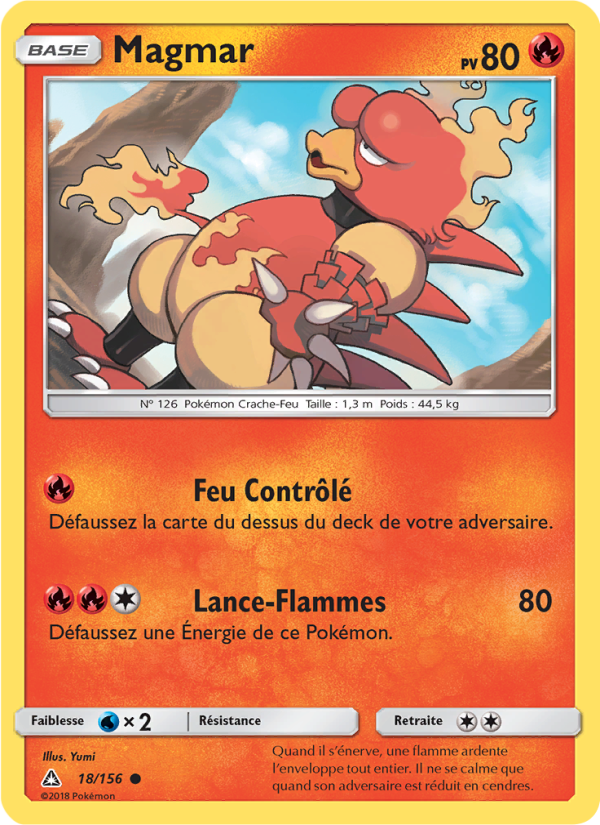 Magmar 18 — Ultra Prism (French Pokémon TCG card)