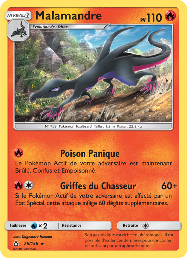 Malamandre 26 — Ultra Prism (French Pokémon TCG card)