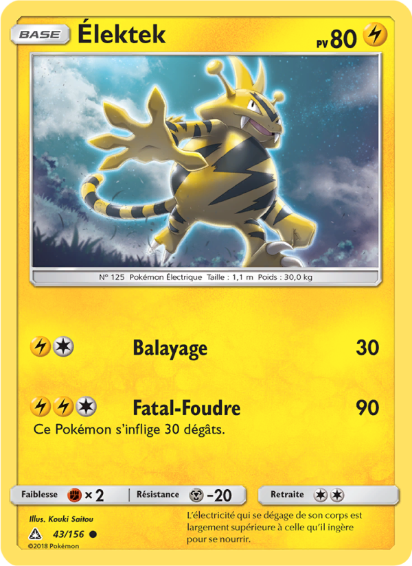 Élektek 43 — Ultra Prism (French Pokémon TCG card)