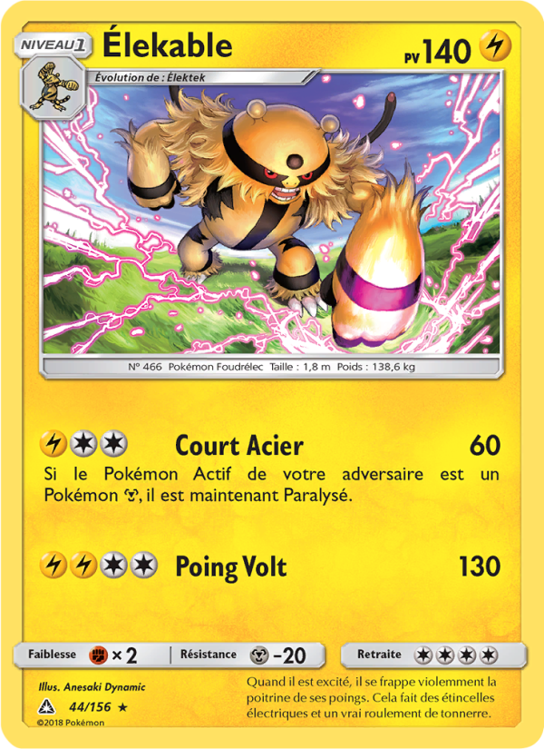 Élekable 44 — Ultra Prism (French Pokémon TCG card)