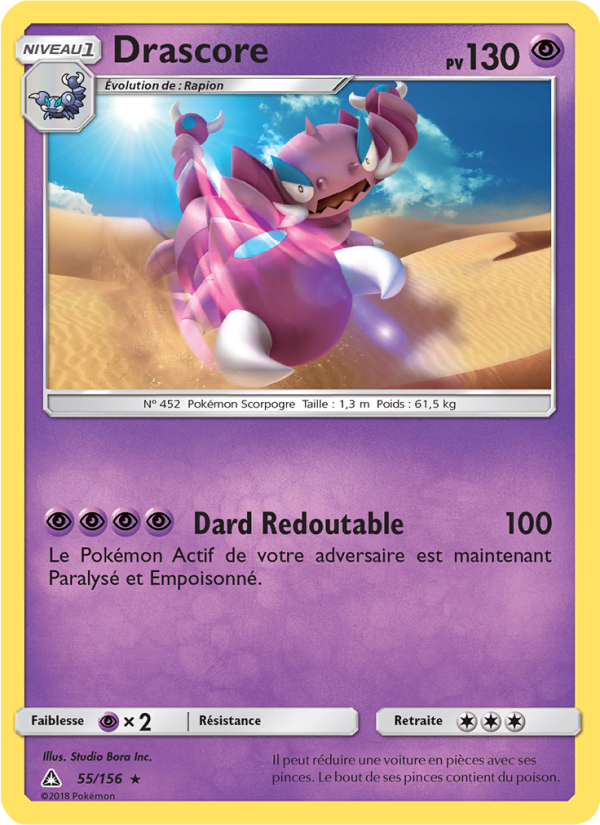 Drascore 55 — Ultra Prism (French Pokémon TCG card)