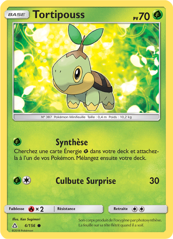Tortipouss 6 — Ultra Prism (French Pokémon TCG card)