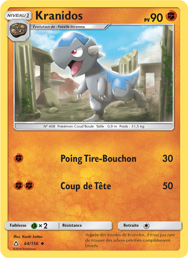 Kranidos 64 — Ultra Prism (French Pokémon TCG card)