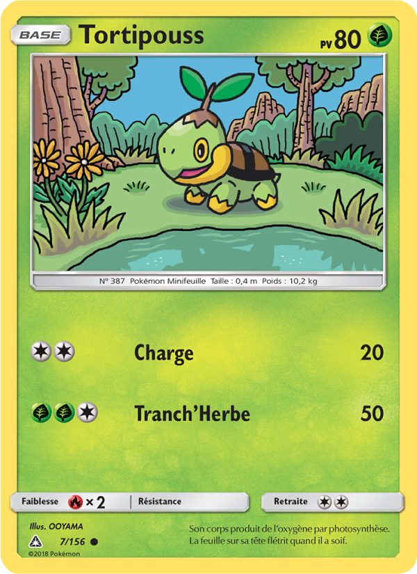 Tortipouss 7 — Ultra Prism (French Pokémon TCG card)