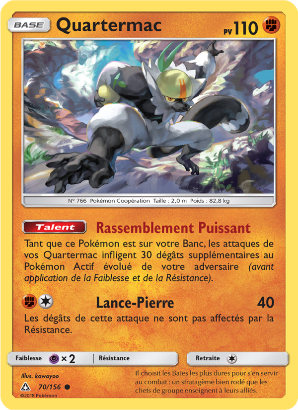 Quartermac 70 — Ultra Prism (French Pokémon TCG card)