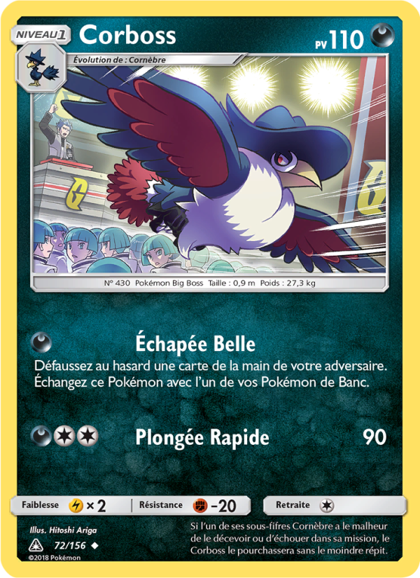 Corboss 72 — Ultra Prism (French Pokémon TCG card)