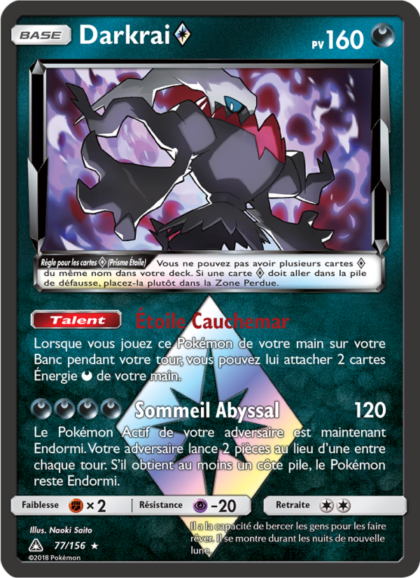 Darkrai ◇ 77 — Ultra Prism (French Pokémon TCG card)