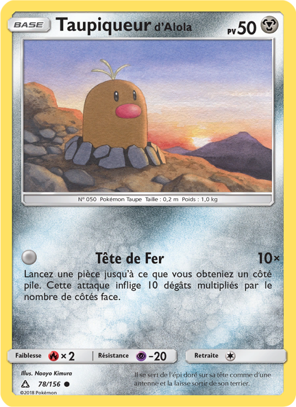 Taupiqueur d’Alola 78 — Ultra Prism (French Pokémon TCG card)