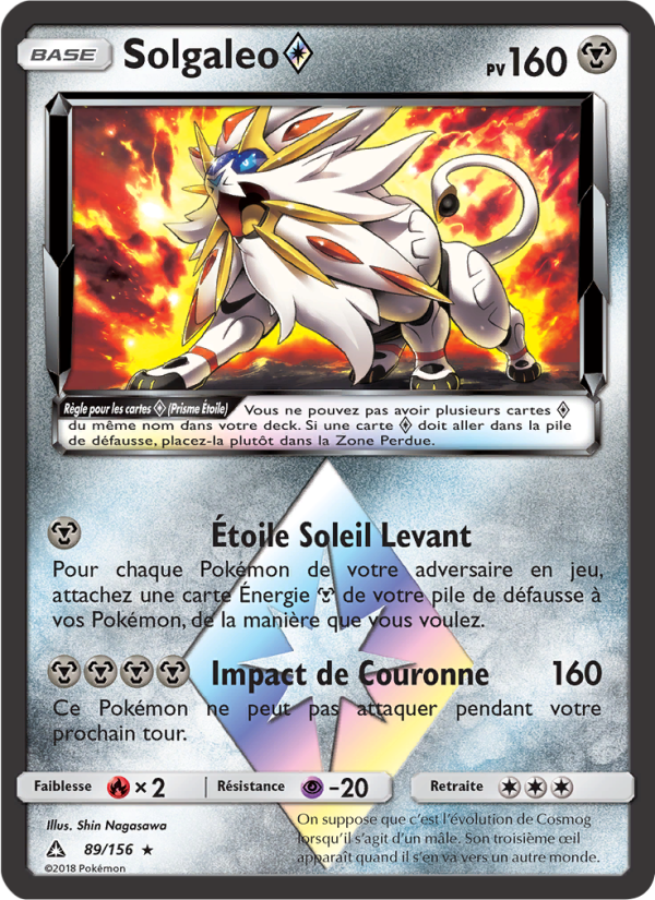 Solgaleo ◇ 89 — Ultra Prism (French Pokémon TCG card)