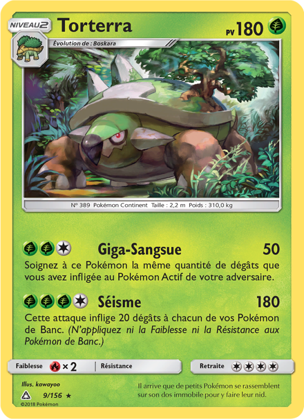 Torterra 9 — Ultra Prism (French Pokémon TCG card)