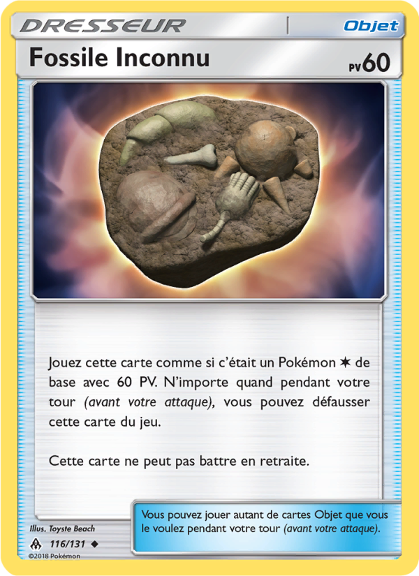 Fossile Inconnu 116 — Grauen Der Lichtfinsternis (French Pokémon TCG card)