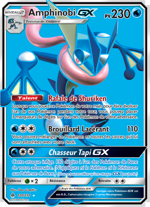 Amphinobi GX 120 — Grauen Der Lichtfinsternis (French Pokémon TCG card)
