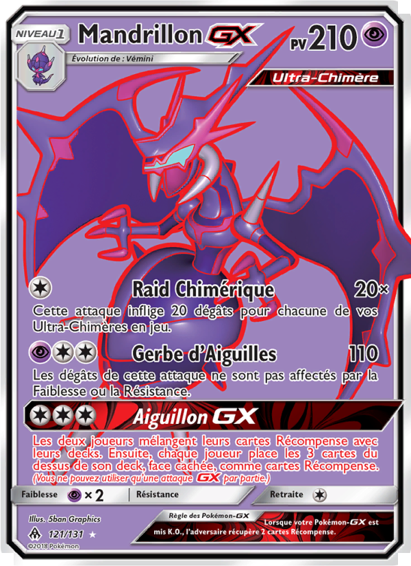 Mandrillon GX 121 — Grauen Der Lichtfinsternis (French Pokémon TCG card)