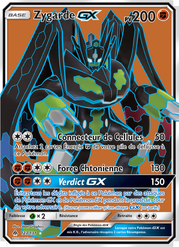 Zygarde GX 123 — Grauen Der Lichtfinsternis (French Pokémon TCG card)