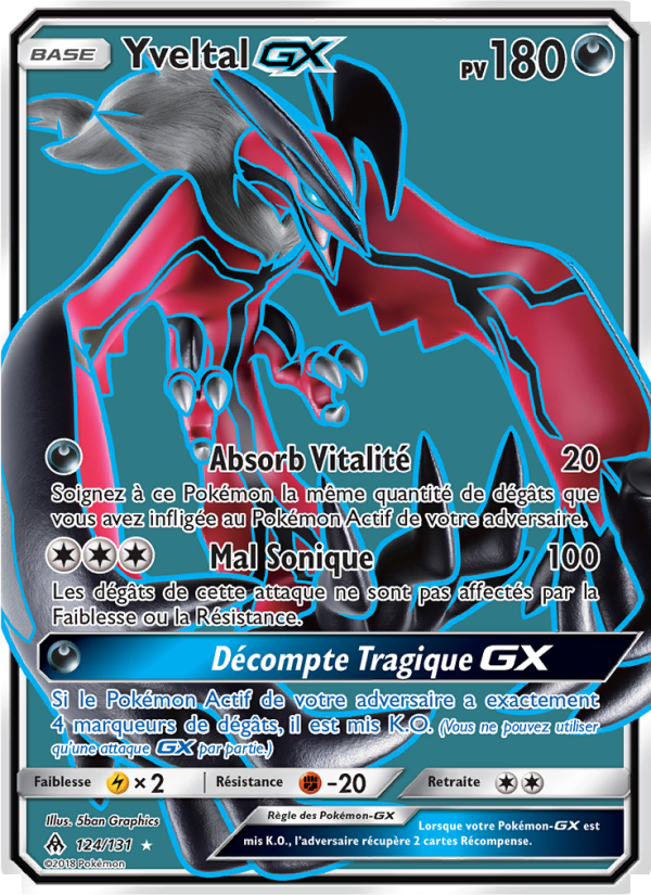 Yveltal GX 124 — Grauen Der Lichtfinsternis (French Pokémon TCG card)