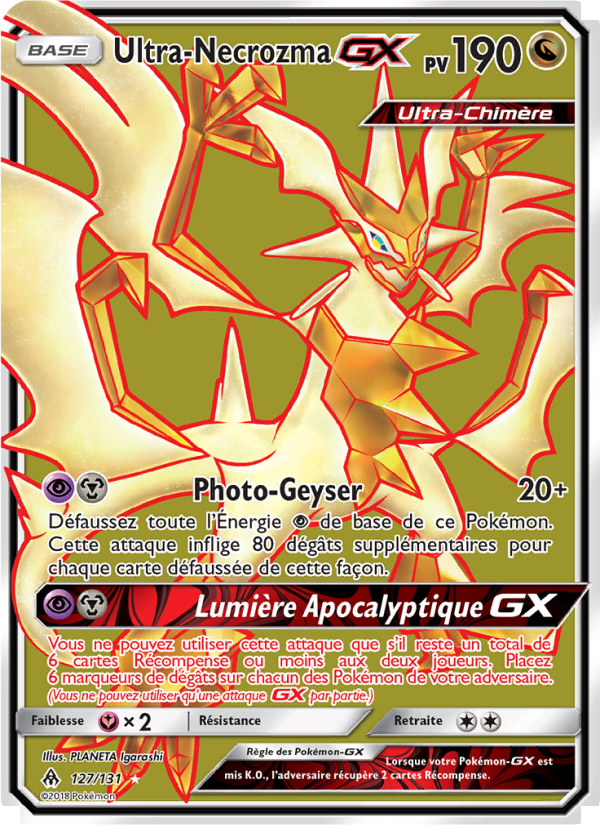 Ultra-Necrozma GX 127 — Grauen Der Lichtfinsternis (French Pokémon TCG card)