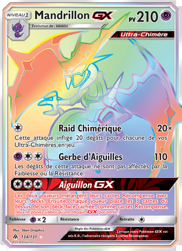 Mandrillon GX 134 — Grauen Der Lichtfinsternis (French Pokémon TCG card)