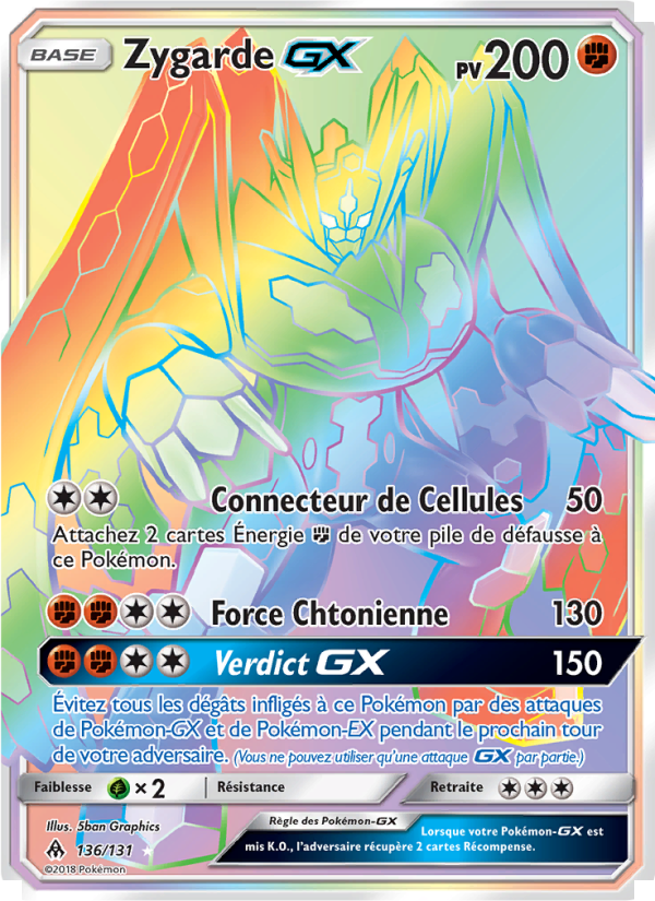 Zygarde GX 136 — Grauen Der Lichtfinsternis (French Pokémon TCG card)