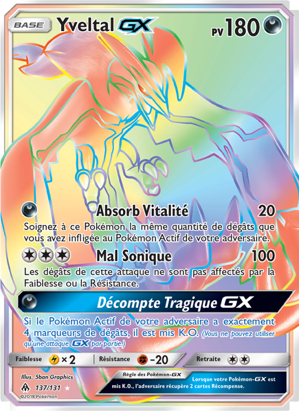 Yveltal GX 137 — Grauen Der Lichtfinsternis (French Pokémon TCG card)
