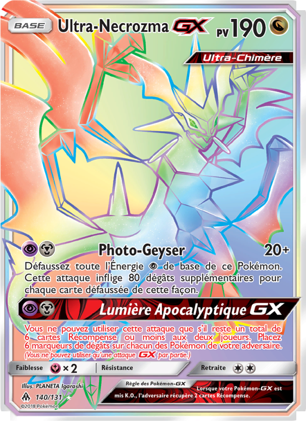 Ultra-Necrozma GX 140 — Grauen Der Lichtfinsternis (French Pokémon TCG card)
