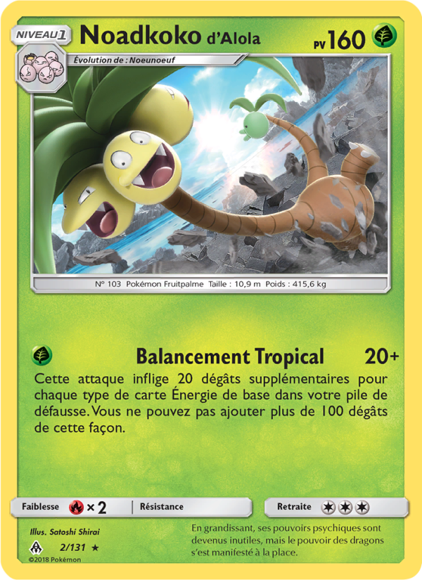 Noadkoko d’Alola 2 — Grauen Der Lichtfinsternis (French Pokémon TCG card)