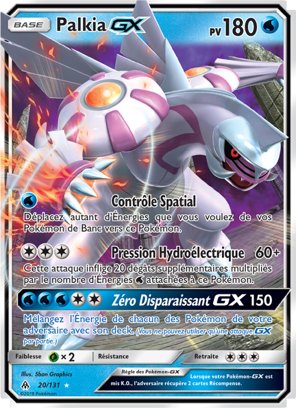 Palkia GX 20 — Grauen Der Lichtfinsternis (French Pokémon TCG card)