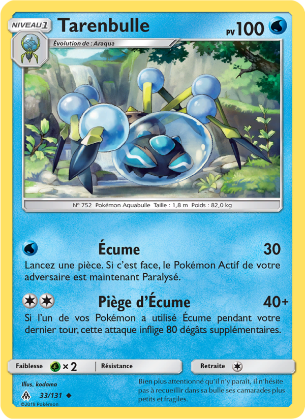 Tarenbulle 33 — Grauen Der Lichtfinsternis (French Pokémon TCG card)
