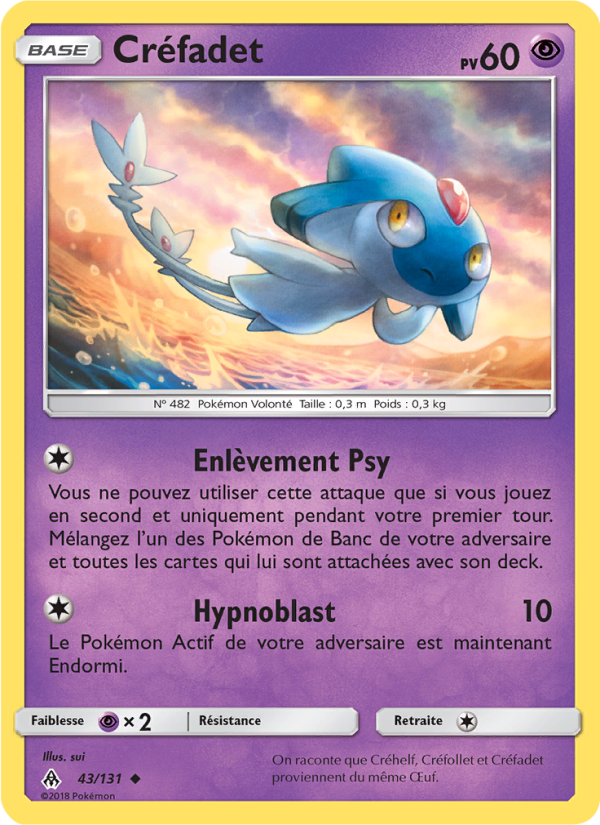 Créfadet 43 — Grauen Der Lichtfinsternis (French Pokémon TCG card)