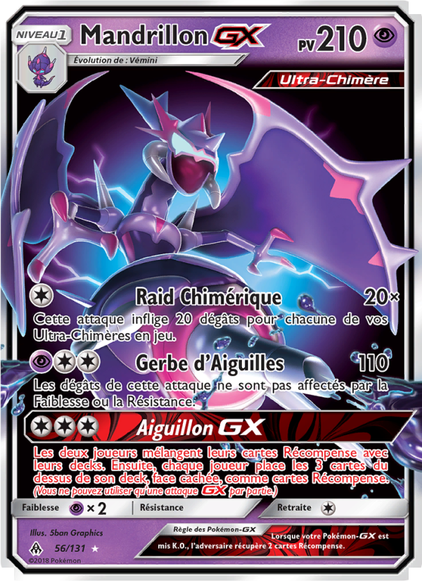 Mandrillon GX 56 — Grauen Der Lichtfinsternis (French Pokémon TCG card)