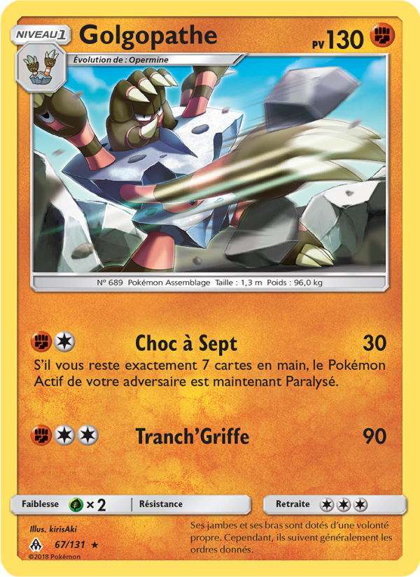 Golgopathe 67 — Grauen Der Lichtfinsternis (French Pokémon TCG card)