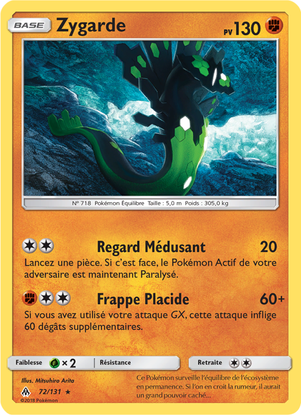 Zygarde 72 — Grauen Der Lichtfinsternis (French Pokémon TCG card)