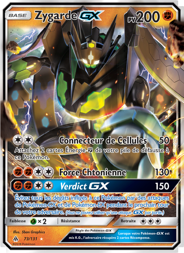 Zygarde GX 73 — Grauen Der Lichtfinsternis (French Pokémon TCG card)