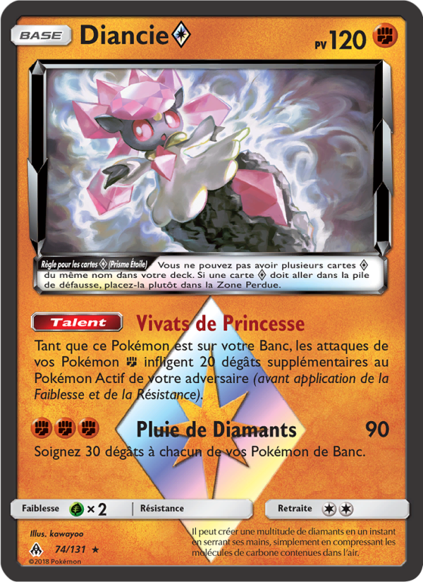 Diancie ◇ 74 — Grauen Der Lichtfinsternis (French Pokémon TCG card)